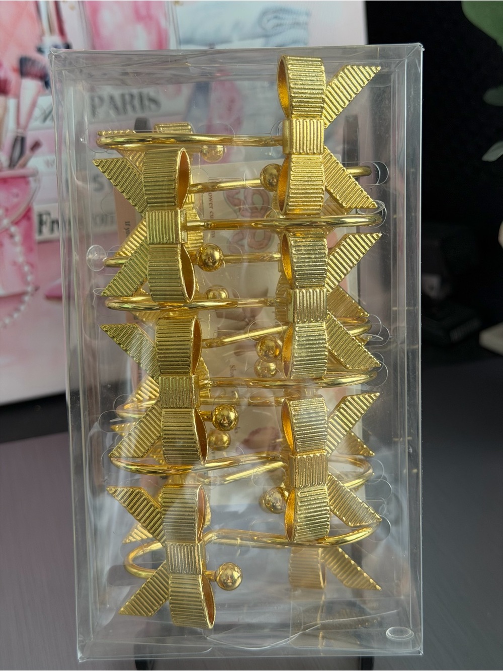 Gold Bow Hooks - Premium Bath Accessory - Picture 2 of 3